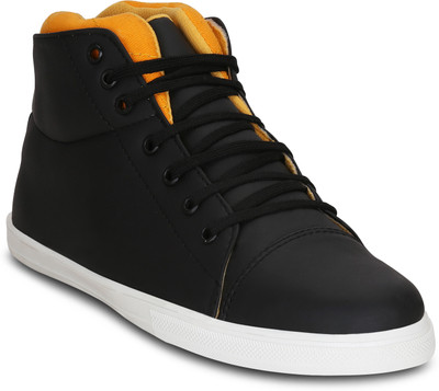 

Kielz Black-Synthetic-Sneakers Sneakers For Men(Black