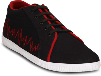 

Kielz Black-Synthetic-Sneakers Sneakers For Men(Black