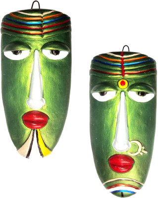 

Rasoh village hand artz terracotta village couple wall Decorative Showpiece - 27 cm(Terracotta, Multicolor)