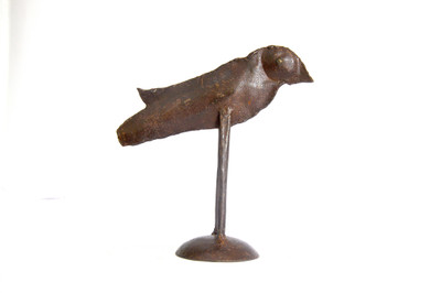 Bubblewrap Wrought Iron Sparrow Decorative Showpiece - 14 cm(Iron, Black)