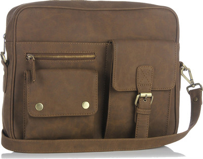 

Gauge Machine Men & Women Formal Brown PU Sling Bag