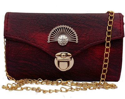 

surmount Girls Evening/Party Maroon Leatherette Sling Bag
