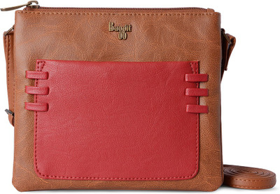 

Baggit Women Casual Tan Leatherette Sling Bag