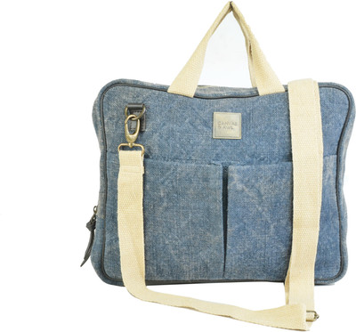

CANVAS & AWL Boys & Girls Casual Blue Jute Sling Bag