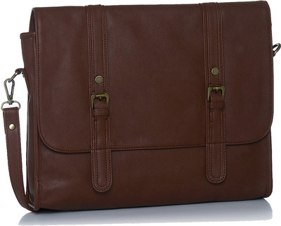 

Gauge Machine Men & Women Formal Brown PU Sling Bag