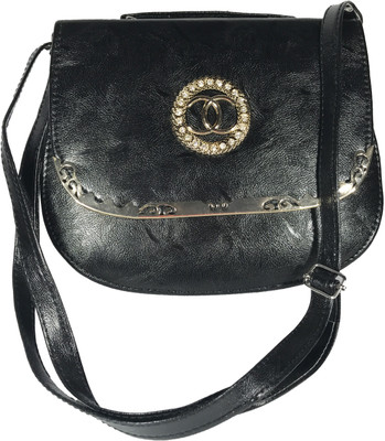 

Bizarre Vogue Women Casual Black PU Sling Bag