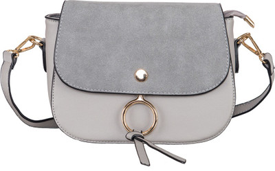 

peaubella Women Casual Grey Leatherette Sling Bag