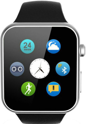 

ESTAR Bluetooth Smartwatch Compatible With Acer Allegro Silver Smartwatch(Black Strap Free Size)