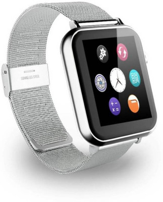 

ESTAR Bluetooth Smartwatch Compatible With Acer liquid Jade Silver Smartwatch(Silver Strap Free Size)
