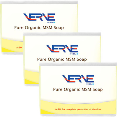 

Verve MSM Pure Next-Gen Organic Soap- Natural Organic Beauty Mineral 180 gm(180 g, Pack of 3)