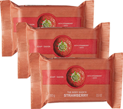 

The Body Shop Strawberry Soap Pack of 3(100 g, Pack of 3)