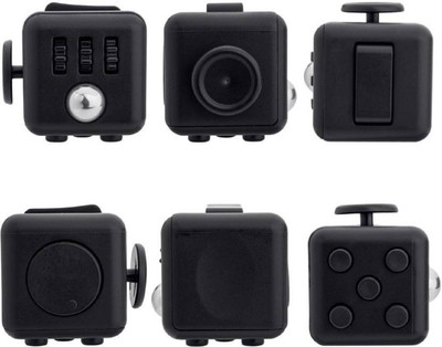 

Emob Magic Fidget Cube Dice Anxiety 6-Side Focus Toys Puzzle in Matt Finish(Multicolor)