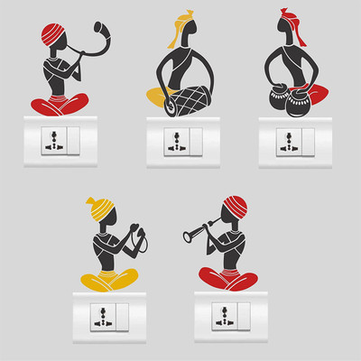 Asmi Collections 22 cm Musician for Light Switches Removable Sticker(Pack of 1)