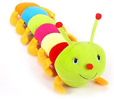 

EKVI Cute Colorful Caterpillar Soft Toy - 7 cm(Green)