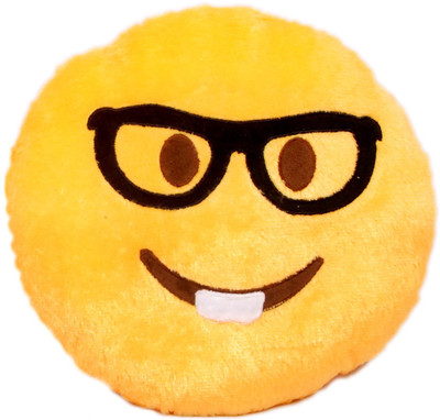 

Tipi Tipi Tap Cute Nerd Emoji Cushion Soft Pillow Toy - 30 cm(Multicolor)