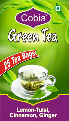 Cobia (LEMON-TULSI ,CINNAMON, GINGER) GREEN TEA Tulsi, Cinnamon, Ginger Green Tea Bags(25 Bags, Box)