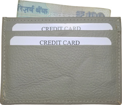 

Kan Genuine Leather Credit Card Holder for Men & Women-Best Diwali Gift(Beige)