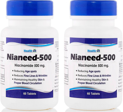 

HealthVit Nianeed -500 Niacinamide 500mg (Pack of 2)(60 No)