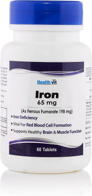 

HealthVit Iron Ferrous Fumarate 65 mg 60 Tablets(60 No)