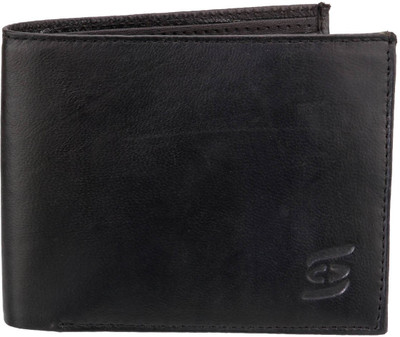 

Swiss Design Men Black Genuine Leather Wallet(6 Card Slots)
