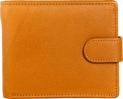 

GEMELLO Men Tan Genuine Leather Wallet(8 Card Slots), Orange