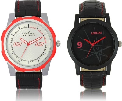 LOREM VL42LR08 New Latest Stylish Designer Leather Belt Attractive Different Combo Watch  - For Men   Watches  (LOREM)