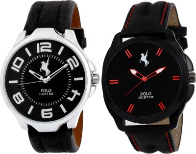 POLO HUNTER Ph-51BkSt-14 Superb Combo Of 2 Elegant Watch  - For Men   Watches  (Polo Hunter)