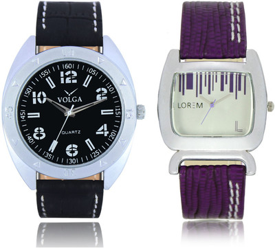 

LOREM VL31LR207 New Latest Stylish Designer Leather Belt Attractive Different Combo Watch - For Men & Women