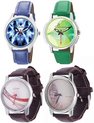Jack Klein Stylish 4 Synthetic Leather Multicolor Watch  - For Men & Women   Watches  (Jack Klein)