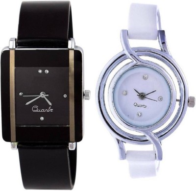 Gopal retail NEW BEAUTIFUL TRENDY FASHION BLACK AND WHITE COMBO LOW PRICE COMBO Watch  - For Girls   Watches  (Gopal Retail)