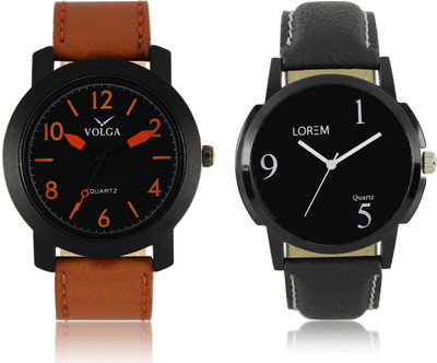 

LOREM VL19LR06 New Latest Stylish Designer Leather Belt Attractive Different Combo Watch - For Men