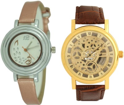SATNAM FASHION Cupal Multi Color Analog Watch Pack Of-02 Watch  - For Couple   Watches  (SATNAM FASHION)