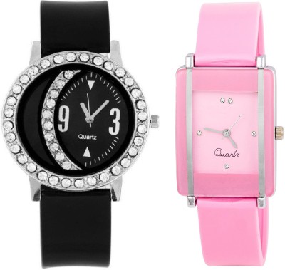 Fashionnow Black And Pink Latest Combo for Best Fashionable Look Giftable Make In India Watch  - For Men & Women   Watches  (Fashionnow)