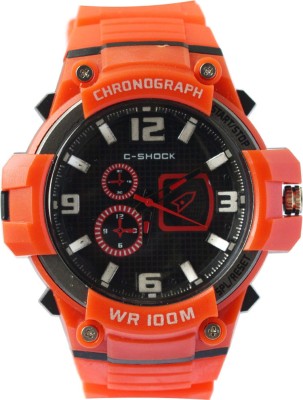 VITREND C-Shock WR-100M Orange (Dial Symbols Are Beautifying Purposes Only ) Watch  - For Men & Women   Watches  (Vitrend)