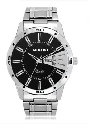 Mikado Stylish Day and date functional watch in metal chain with 1 year warranty for men and boy's Watch  - For Men   Watches  (Mikado)