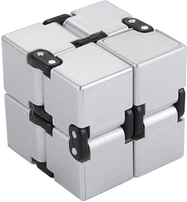 

VibeX ™ Killing Time Toys Infinite Cube For ADD, ADHD, Anxiety, Autism, Plastic(Silver)