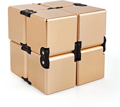 

VibeX ™ Fidget Cube Infinity - Aisuo Magic Cube Turn Spin Pressure Reduction Toy Killing Time Toy for Adults and Gifts for Women Men Children(Gold)