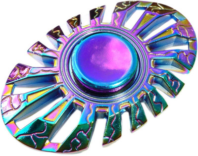 

VibeX ™ Oval Rainbow Premium Metal Fidget Hand Spinner Toy EDC ADHD Kids/Adult(Multicolor)