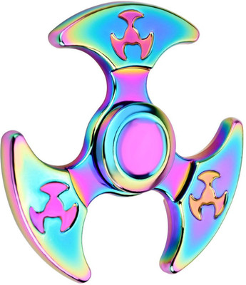 

VibeX ™ 3 Sided Curve Metal Spinner with Rainbow Colorful Alloy, High Speed Gyro Fidget Spinner(Multicolor)
