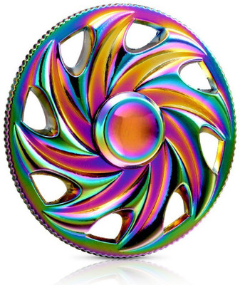 

VibeX ™ Fidget Spinner Toy, Hand Spinner Low Noise High Speed Focus Toy with Stainless Steel Bearing (Rainbow Wheel)(Multicolor)