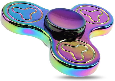 

VibeX ® Rainbow Metal 4-7 Mins Hand Spinner Fidget Toy Stress Relief(Multicolor)