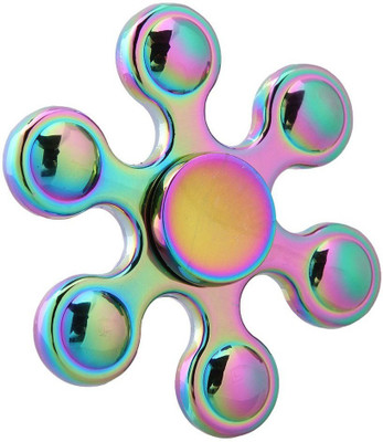

VibeX ™ New Design Metal Rainbow Hand Fidget Spinner Fingertip Gyro EDC Focus Boredom(Multicolor)
