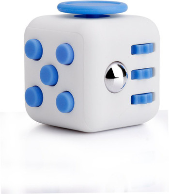 

VibeX ™ The Ultimate Cube Toy for Fidgeting Stress, Anxiety Relief ADHD(Blue, White)