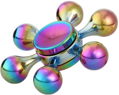 

VibeX ® HAND SPINNER 6 Rudder Heads Rainbow Fidget Hand Spinner EDC Focus Fingertip Gyro For Stress Reducer ADD,ADHD,Anxiety,Boredom(Multicolor)
