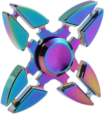 

VibeX ™ Fidget Hand Spinner (Rainbow 4-Side Crab, Standard)(Multicolor)