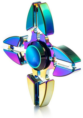 

VibeX ® Ultraguards Rainbow Crab Shape Fidget 4 Side Hand Spinning Finger Toy(Multicolor)