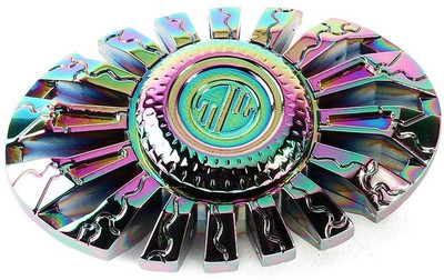

VibeX ™ Oval Metal Finger SPINNER FIDGET ANXIETY STRESS FINGER FOCUS EDC AUTISM ADHD (Rainbow)(Multicolor)