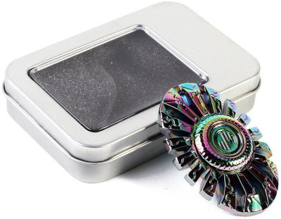 

VibeX ® Oval Rainbow Spinner Metallic Alloy Fidget Gyro(Multicolor)