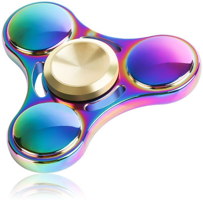 

VibeX ™ Fidget Spinner Metal Hand Spinner, Mini Sized Tri-Spinner Colorful Stainless Steel Removable Bearing(Multicolor)
