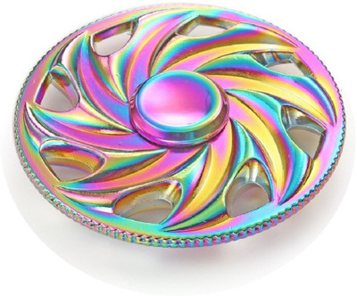 

VibeX ® Tri Rainbow Fidget Spinner R188 Central Bearing Colorful for Child and Adult (Zinc Alloy Whirlwind)(Multicolor)